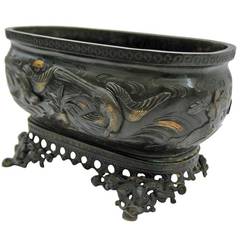 19th Century Japanese Bronze Jardiniere or Hibachi 2