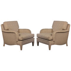 Pair of André Arbus /Samuel Marx Style Club Lounge Chairs