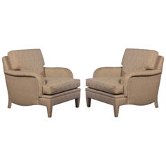 Pair of André Arbus /Samuel Marx Style Club Lounge Chairs