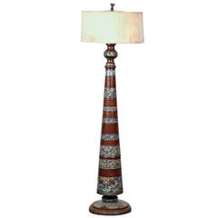 Antique Chinese Champleve Floor Lamp