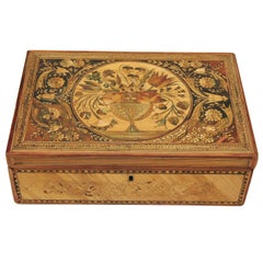 Fine Straw Marquetry Box