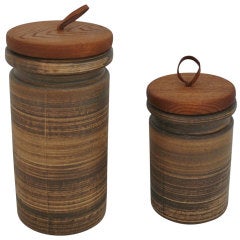 Pair of Ceramic Canisters by Raymor