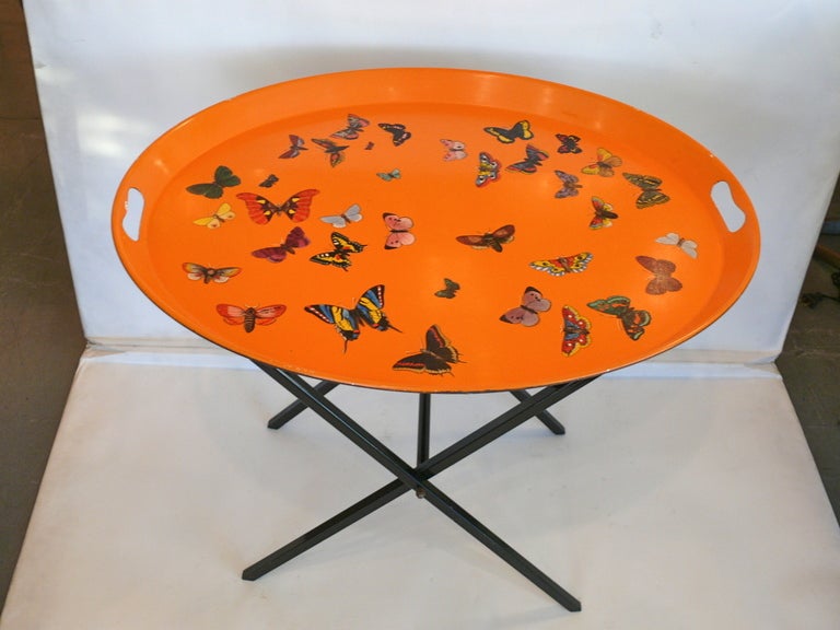 Italian Butterfly Tray Table by Piero Fornasetti