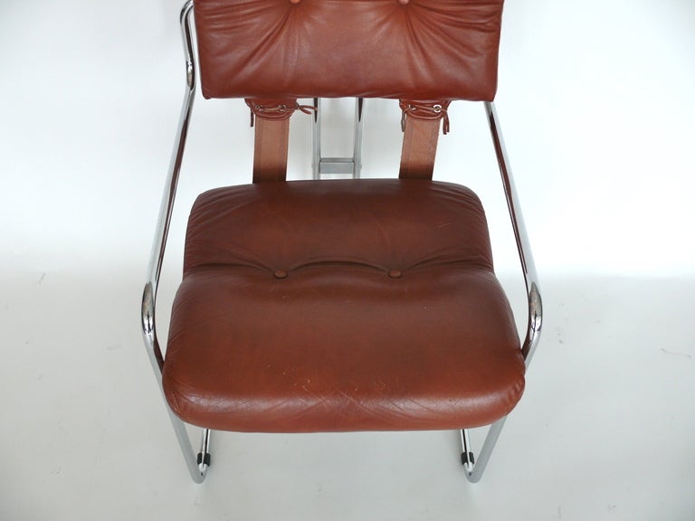 20th Century Leather Dining Chairs by Pace