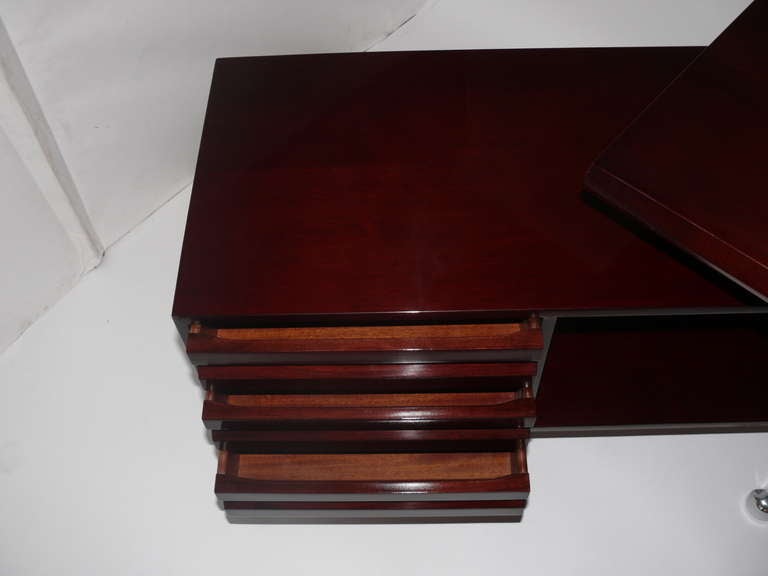 Large Rosewood Desk by Osvaldo Borsani 1