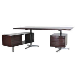 Large Rosewood Desk by Osvaldo Borsani