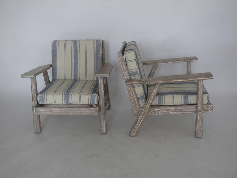 American Oak Lounge Chairs by Brandt Ranch