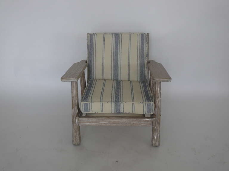 Oak Lounge Chairs by Brandt Ranch In Excellent Condition In Beverly Hills, CA