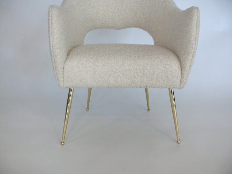 Italian Wool Boucle Sculptural Chairs 4