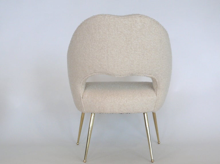 Italian Wool Boucle Sculptural Chairs 5