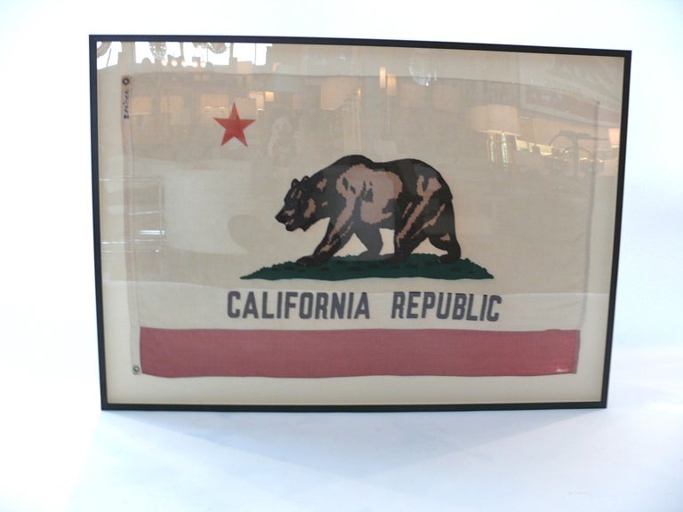 Glass Vintage California State Flag