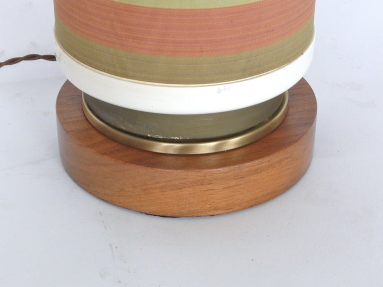 Pair of Ribbon Ceramic Lamps 1