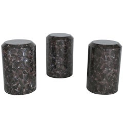 Set of 3 Maitland Smith Marble Stools