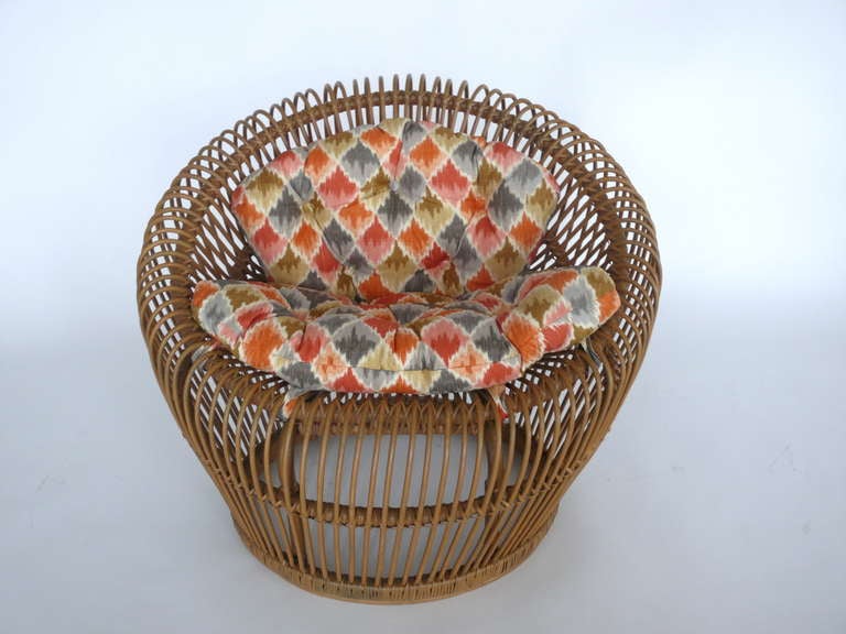 franco albini rattan chair