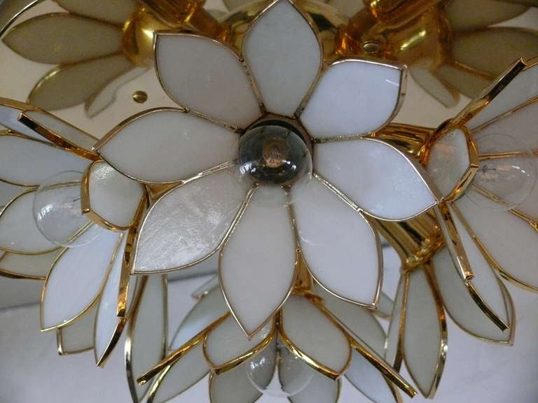 Lotus Flower Flush Mounts In Excellent Condition In Beverly Hills, CA