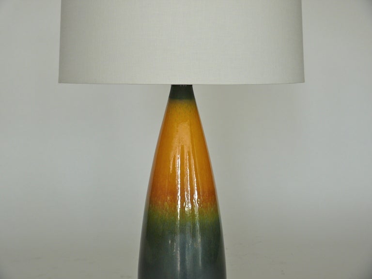 Danish Giant Ceramic Drip Glaze Lamp