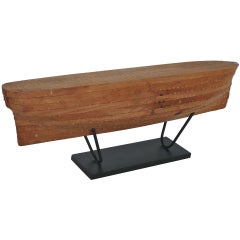 Solid Wood Boat Model