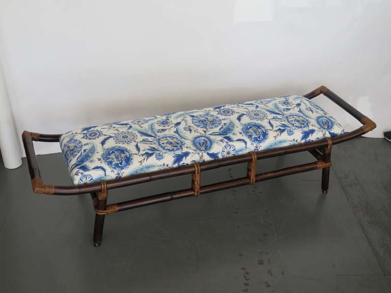 American Rattan and Bamboo Bench