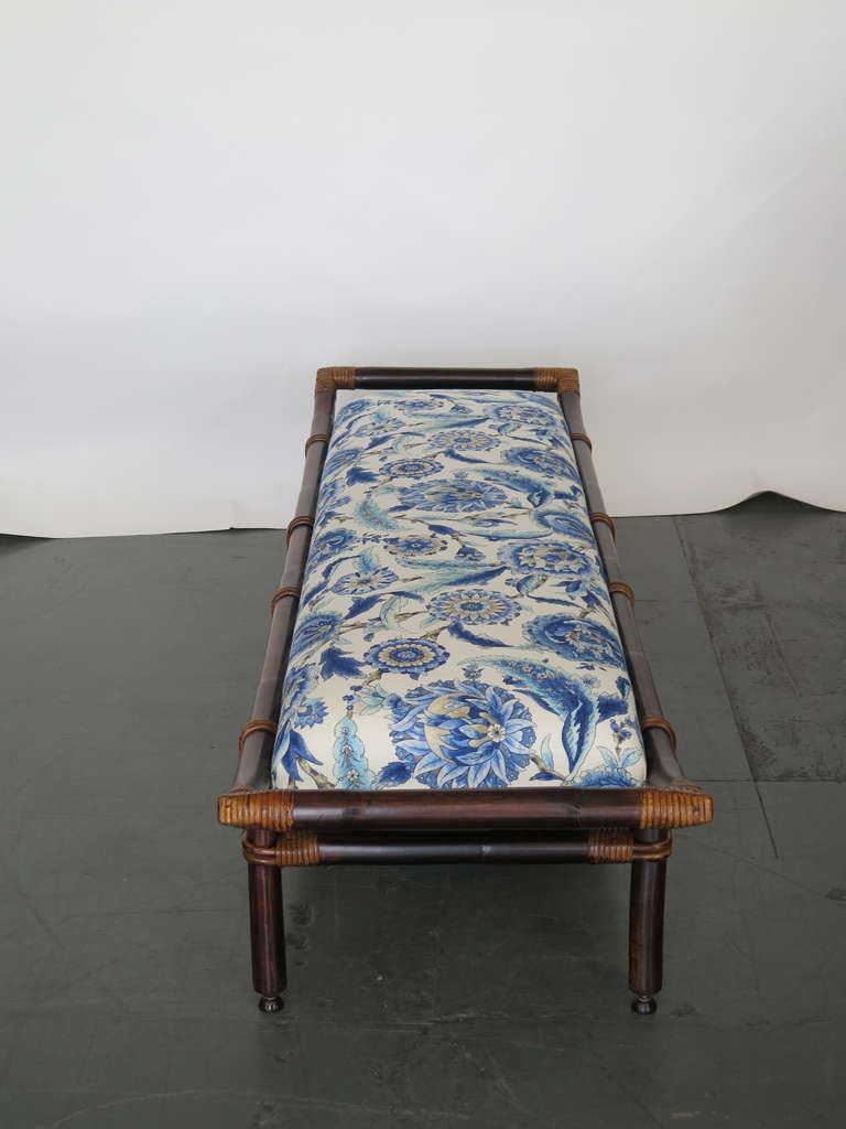Rattan and Bamboo Bench 2