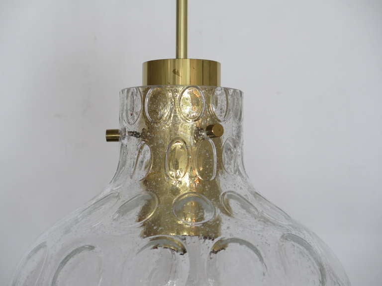 20th Century Petite Textured Glass Globe Pendant For Sale