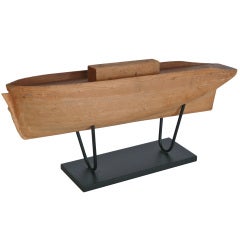 Solid Wood Boat Model