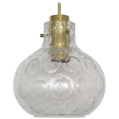 Petite Textured Glass Globe Pendant 9