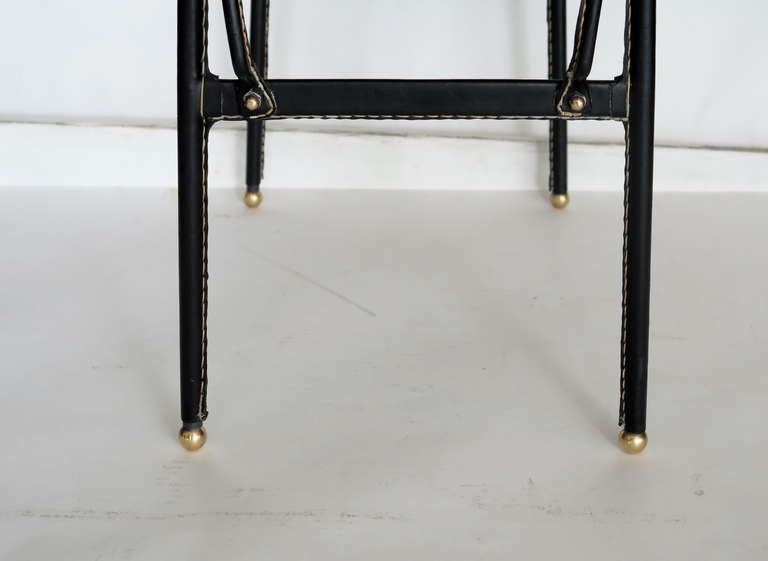 Jacques Adnet Side Table In Good Condition In Beverly Hills, CA