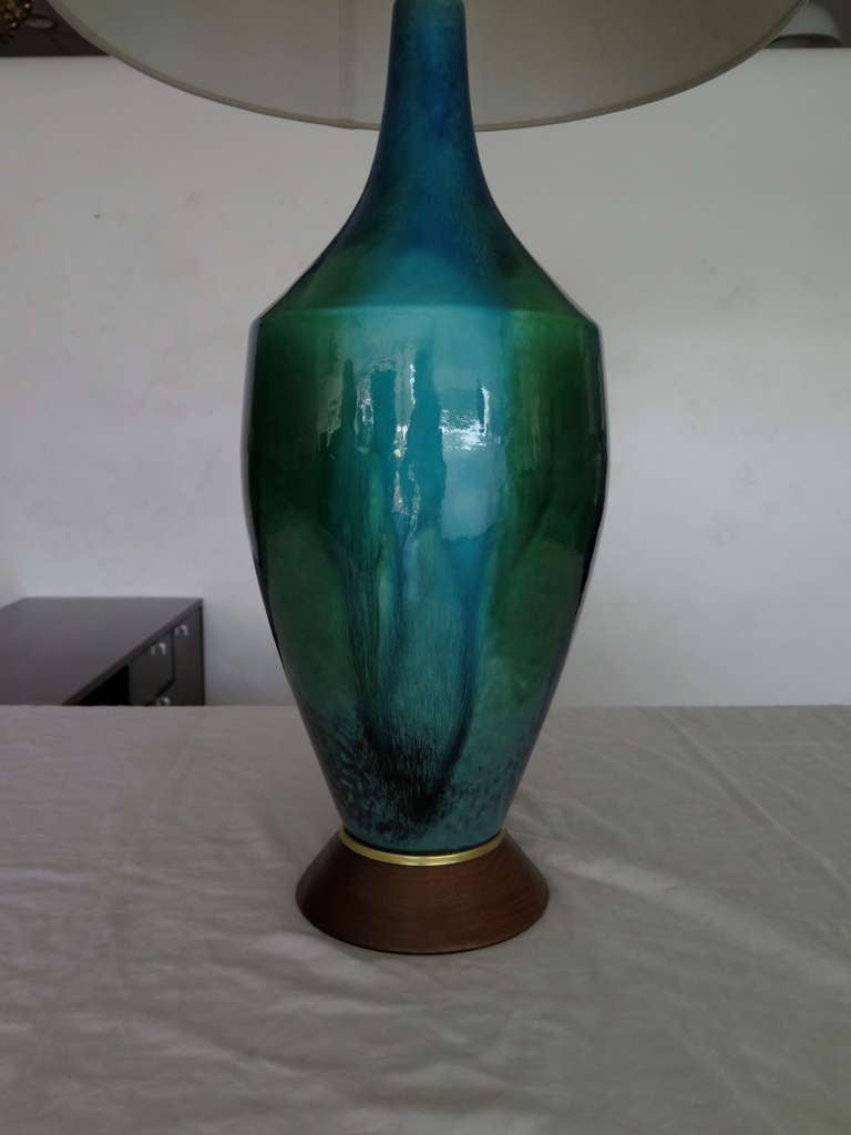 American Large Ceramic Drip Glaze Lamps