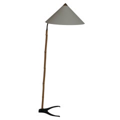 Austrian Bamboo and Iron Floor Lamp
