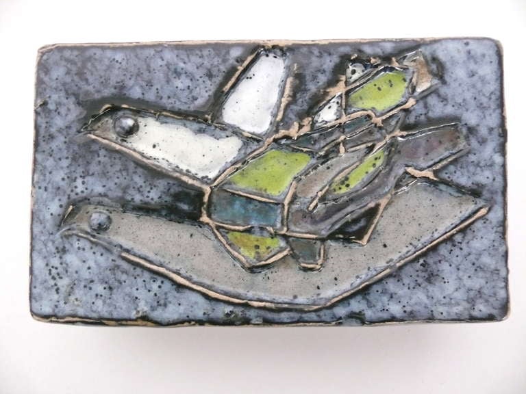 Ceramic Box by Raymor In Excellent Condition In Beverly Hills, CA