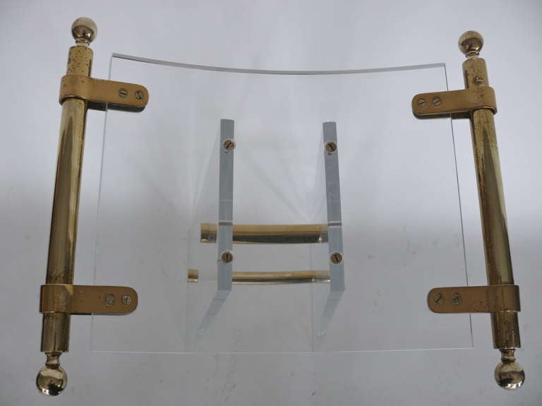 Lucite and Brass Bar Stool 3
