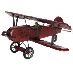 Vintage Wooden Airplane Model