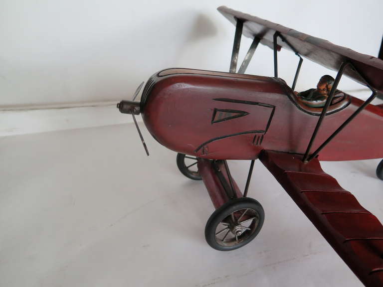 20th Century Wooden Airplane Model