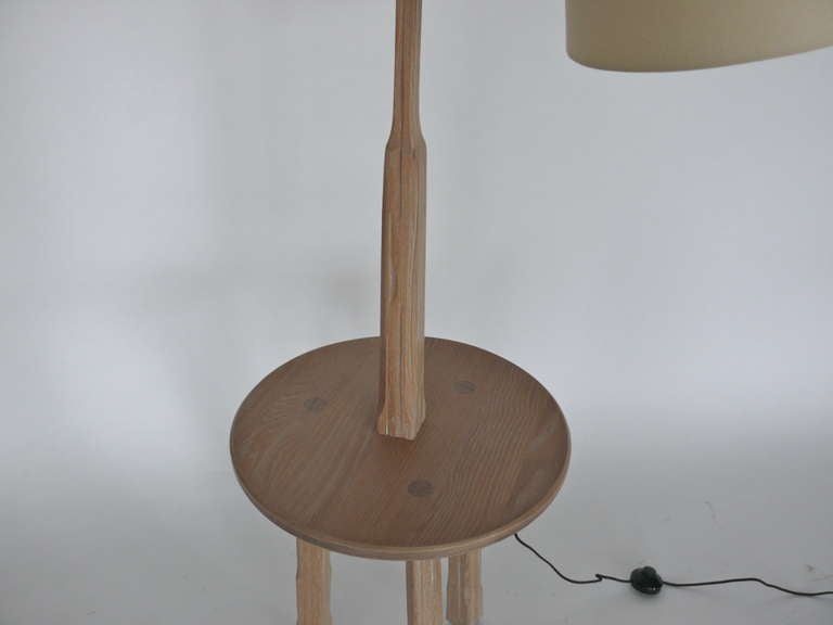 20th Century Oak Floor Lamp with Table by Brandt Ranch