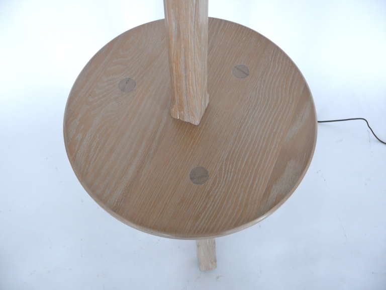 Oak Floor Lamp with Table by Brandt Ranch 1