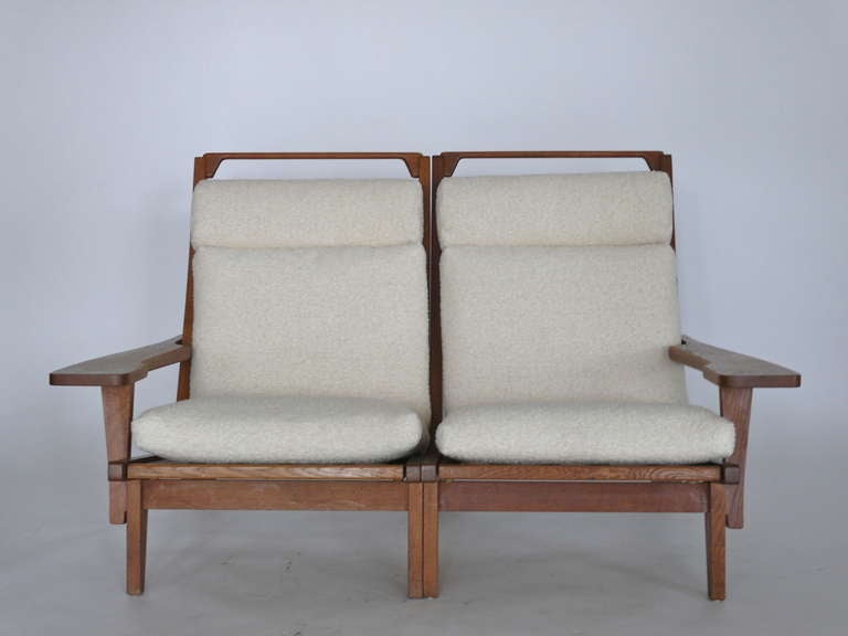 French Oak Lounge Chairs at 1stdibs
