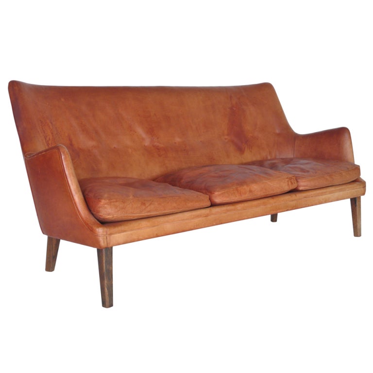 Leather Sofa by Arne Vodder