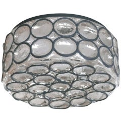 Vintage Austrian Iron Circle Flush Mount