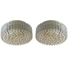 Italian Circular Bubble Flush Mount