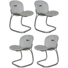 Set of 4 Italian Chairs by Gastone Rinadli 