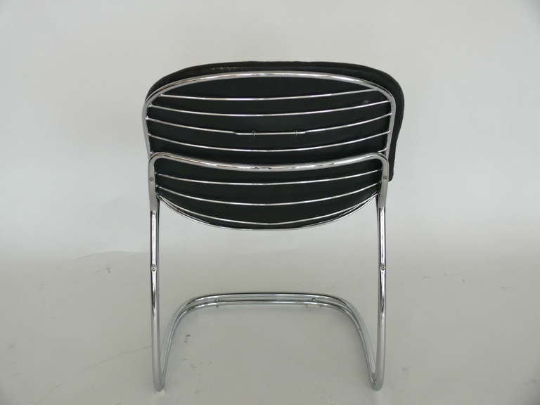 Chrome Set of 14 Italian Chairs by Gastone Rinaldi