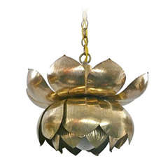 Brass Lotus Pendants