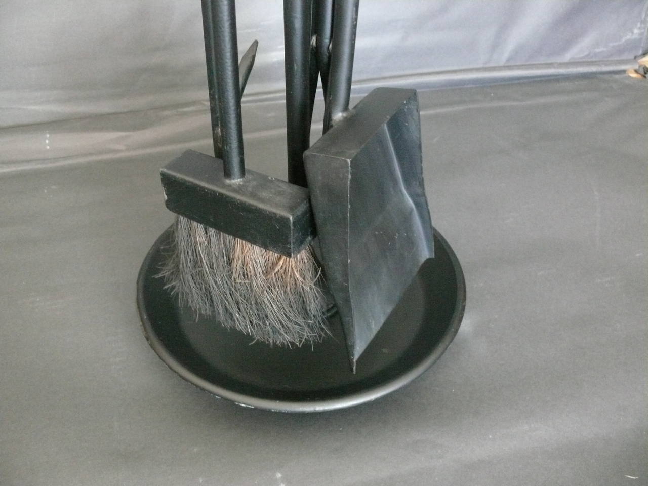 Iron and Leather Fireplace Set 1