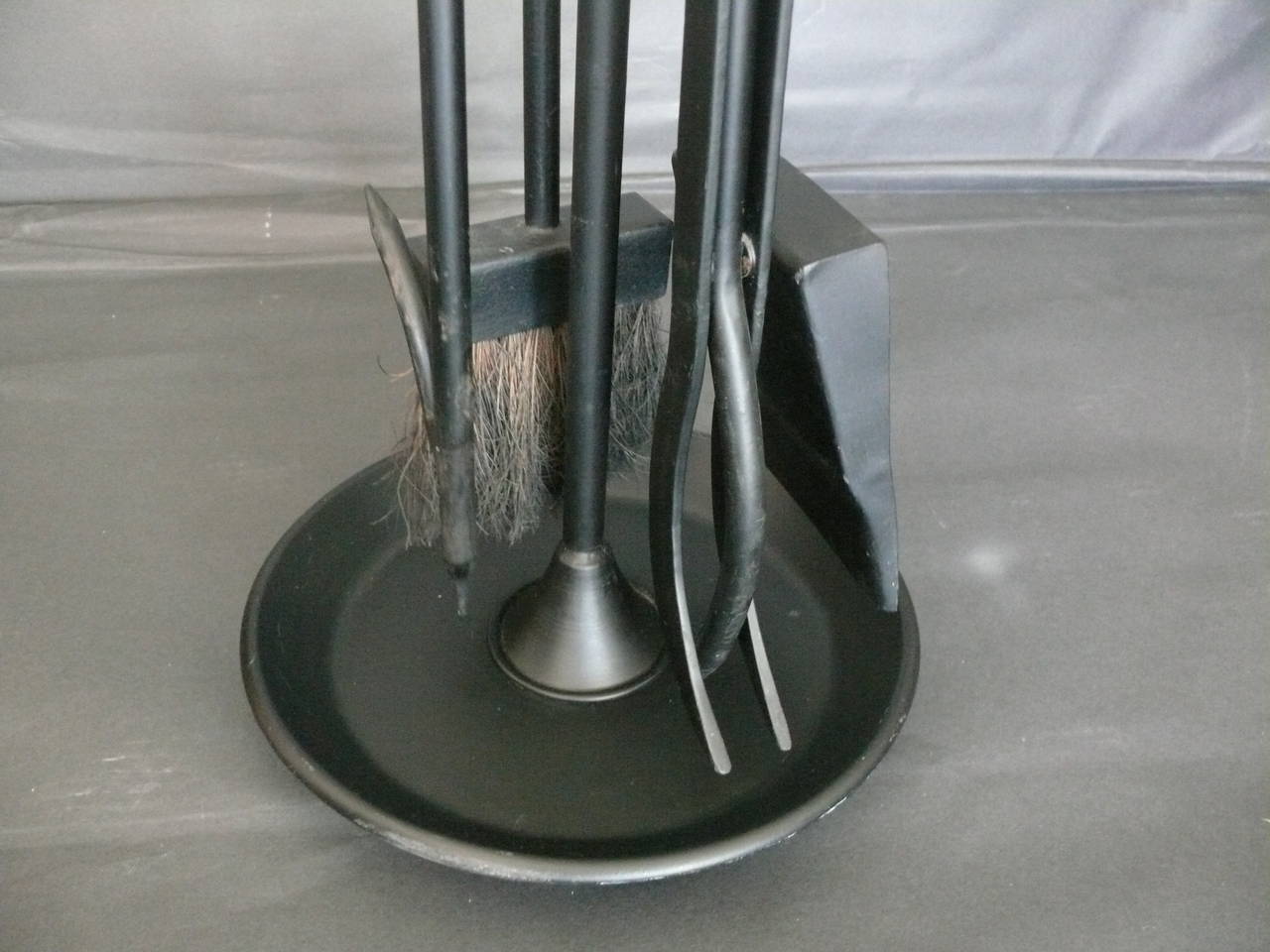 Iron and Leather Fireplace Set 3
