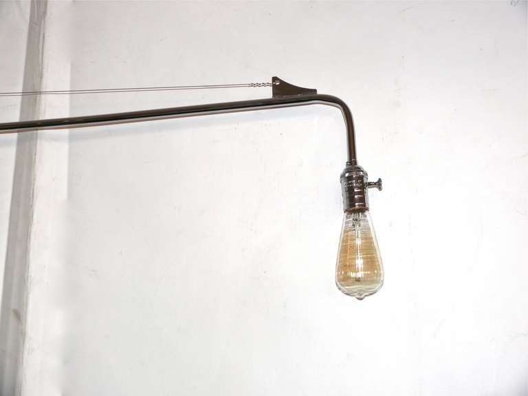 Newly produced large swing arm lamp inspired by the classic Jean prouve 