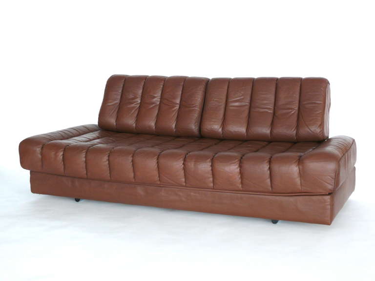 Leather and Chrome Sofa Bed by De Sede 5