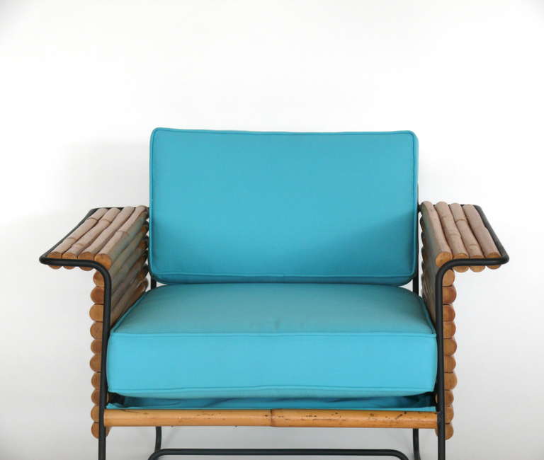 Bamboo and Iron Armchairs by Ritts & Company In Excellent Condition In Beverly Hills, CA