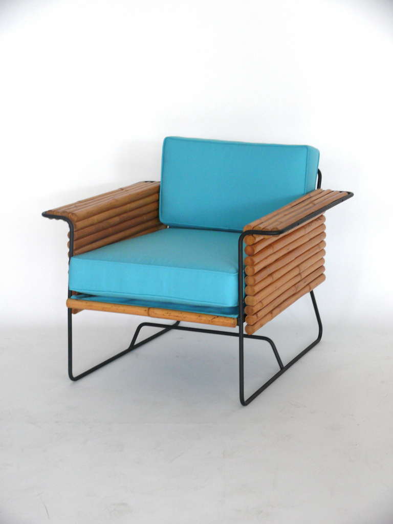 20th Century Bamboo and Iron Armchairs by Ritts & Company