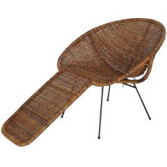 Retro Wicker Lounge Chair