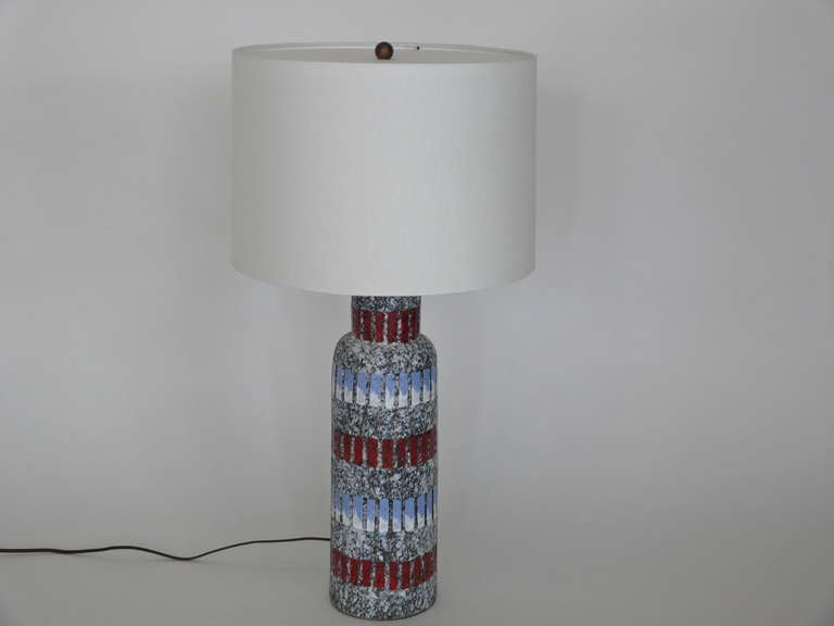 Ceramic Tile Lamp by Raymor at 1stdibs